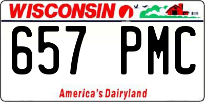 WI license plate 657PMC