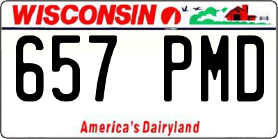 WI license plate 657PMD