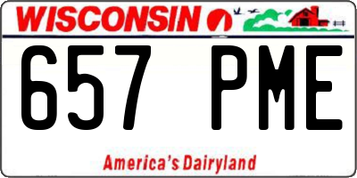 WI license plate 657PME