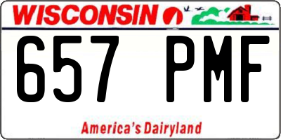 WI license plate 657PMF
