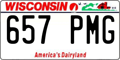 WI license plate 657PMG