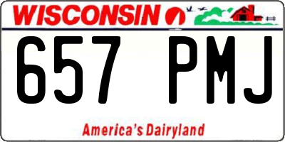 WI license plate 657PMJ