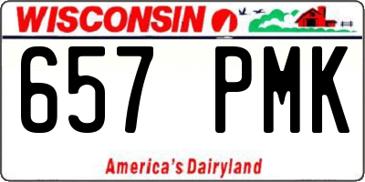 WI license plate 657PMK