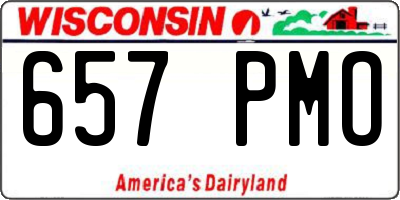 WI license plate 657PMO