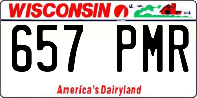 WI license plate 657PMR