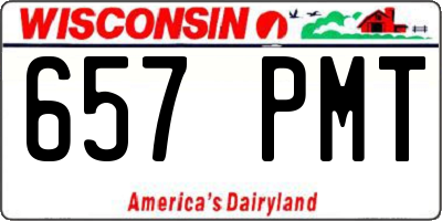 WI license plate 657PMT