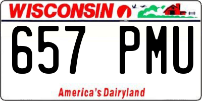 WI license plate 657PMU