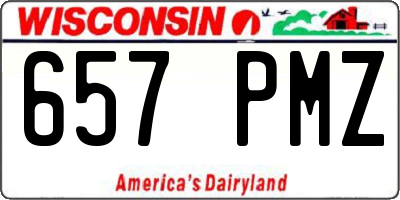WI license plate 657PMZ