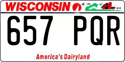 WI license plate 657PQR