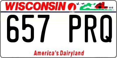 WI license plate 657PRQ