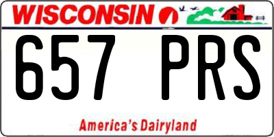 WI license plate 657PRS