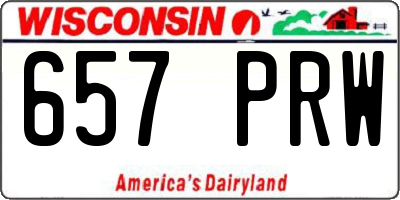WI license plate 657PRW