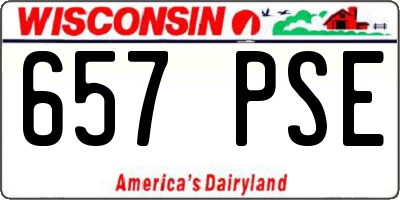 WI license plate 657PSE