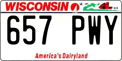 WI license plate 657PWY