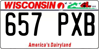WI license plate 657PXB