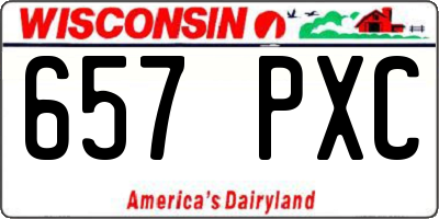 WI license plate 657PXC