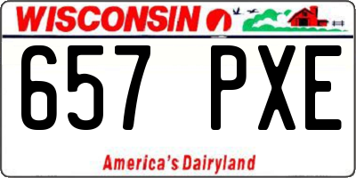 WI license plate 657PXE