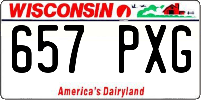 WI license plate 657PXG