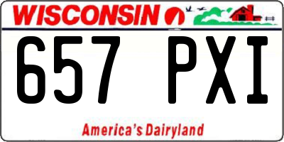 WI license plate 657PXI
