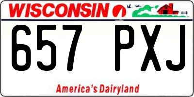 WI license plate 657PXJ