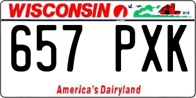 WI license plate 657PXK