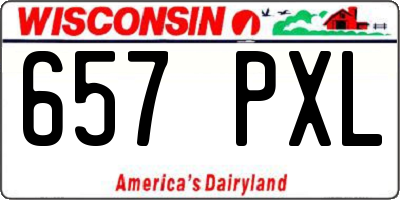 WI license plate 657PXL