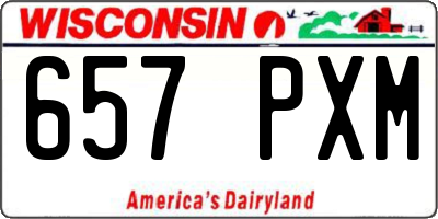WI license plate 657PXM