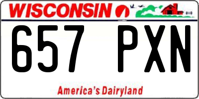 WI license plate 657PXN