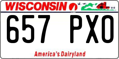 WI license plate 657PXO
