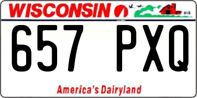 WI license plate 657PXQ
