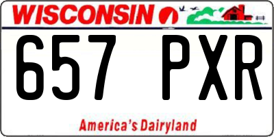 WI license plate 657PXR