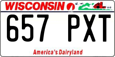 WI license plate 657PXT