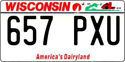 WI license plate 657PXU