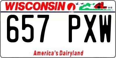 WI license plate 657PXW