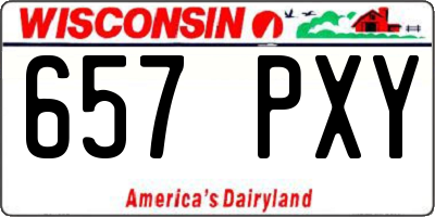 WI license plate 657PXY