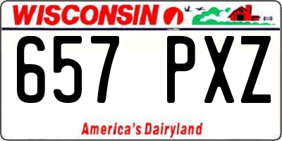 WI license plate 657PXZ