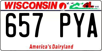 WI license plate 657PYA