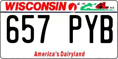 WI license plate 657PYB