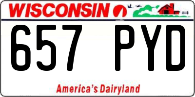 WI license plate 657PYD
