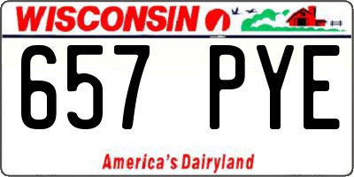 WI license plate 657PYE