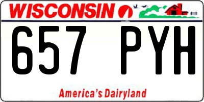 WI license plate 657PYH