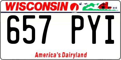 WI license plate 657PYI