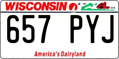 WI license plate 657PYJ