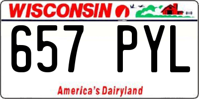 WI license plate 657PYL
