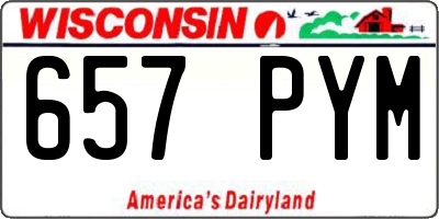 WI license plate 657PYM