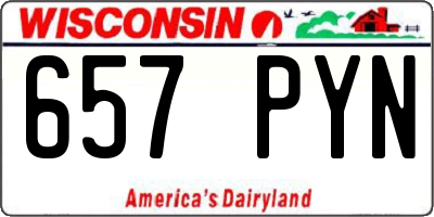 WI license plate 657PYN