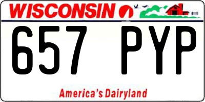 WI license plate 657PYP