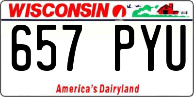 WI license plate 657PYU