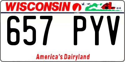 WI license plate 657PYV