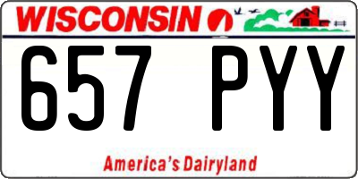 WI license plate 657PYY